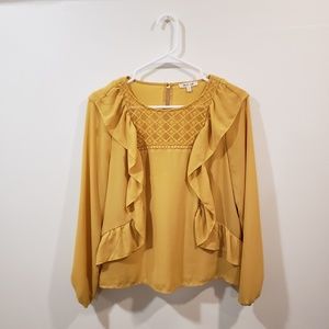Bleuh Ciel Mustard Yellow Blouse